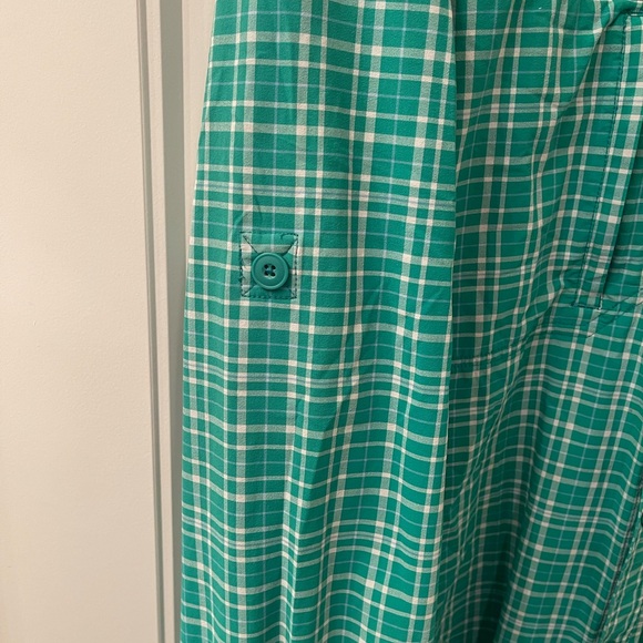 Duluth Trading Co Green Plaid Men's Vented Nylon Blend Outdoors Shirt - Medium - Picture 6 of 11